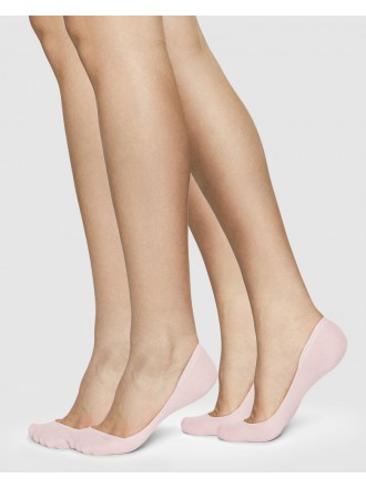 2 confezioni di calzini Ida No Show in rosa nudo - Swedish Stockings