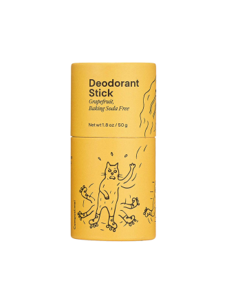 Deodorante stick senza bicarbonato di sodio al pompelmo da Meow Meow Tweet