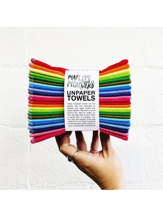 Confezione da 6 asciugamani di carta in Rainbow da Marley's Monsters